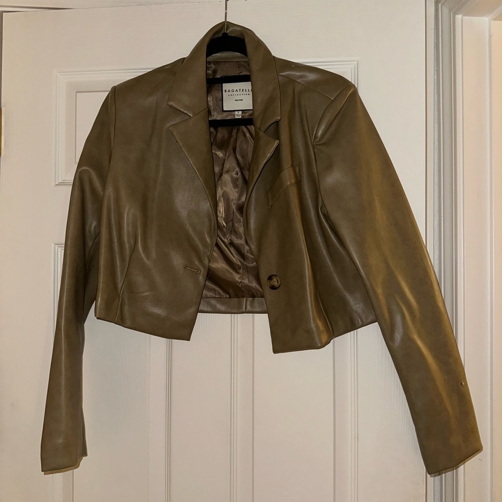 Olive Leather Jacket